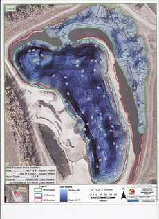 Map of water treatment pond